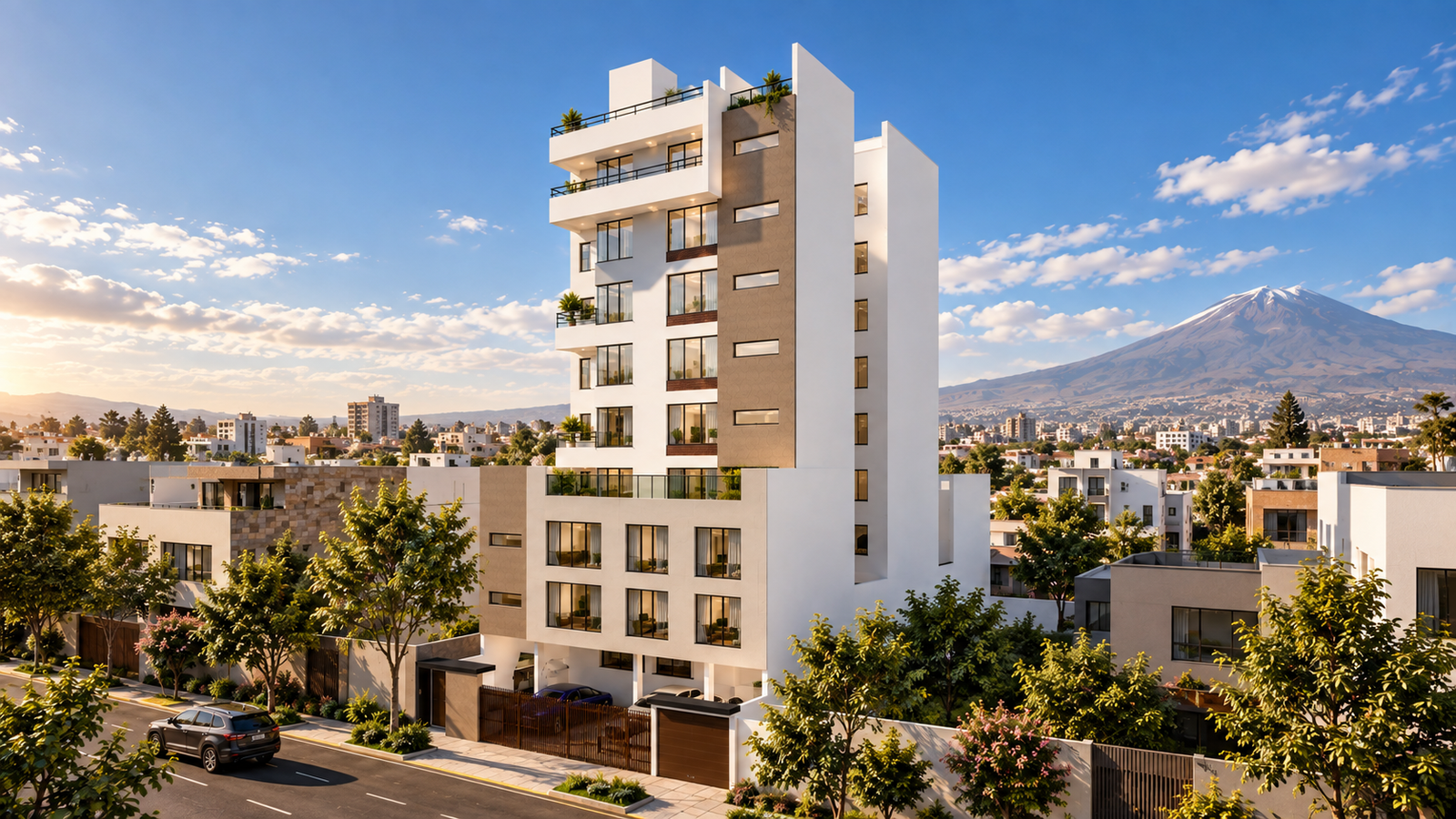 Edificio ALTIVA de diez pisos con vistas al Misti en Arequipa